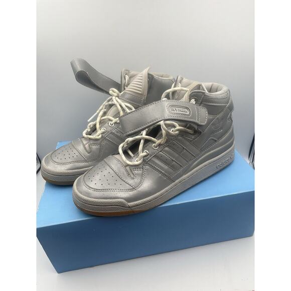 Adidas Unisex Ivy Park Silver Forum Mid Casual Fashion Sneakers Size 10 - Picture 1 of 13